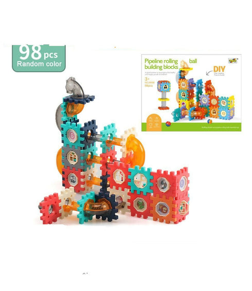 Magnetic Sheet Building Block Designer Magnet Maze Race Run Kids Toy 98 PCS